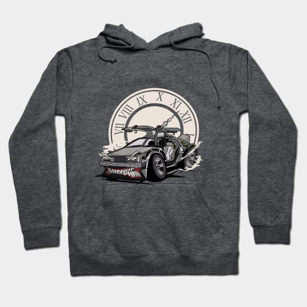 MONSTER CAR TIME MACHINE Hoodie by beanbeardy